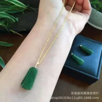Оптовая Hetian нефрит пинг не событие бренд кулон натуральный старый мой яшма кулон ожерелье 18k золото Пряжка голова кулон
