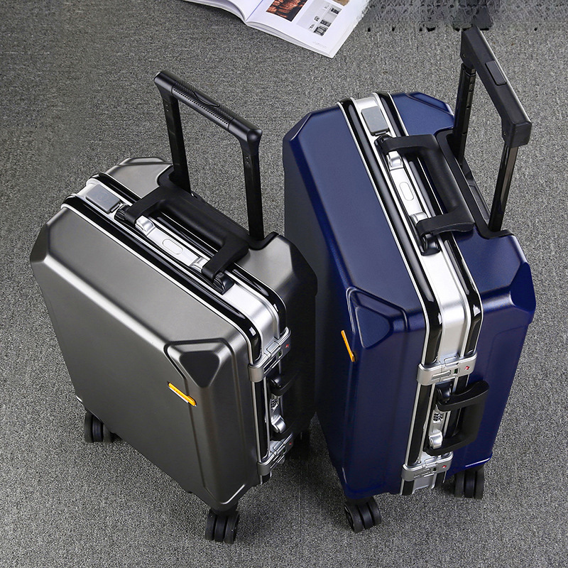 批发代发铝框拉杆箱男女万向轮旅行箱时尚大容量密码箱皮箱学生箱