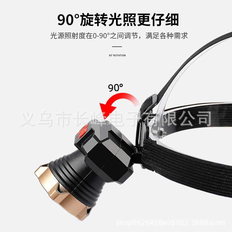 Transfronterizos mini faro de luz fuerte portátil faro de emergencia lámpara magnética USB carga lámpara de trabajo linterna montada en la cabeza image 3