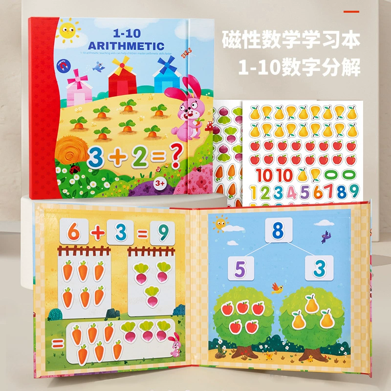 Foldable magnetic learning book, alphabet & numbers, portable, 27×26 cm, ages 3–6