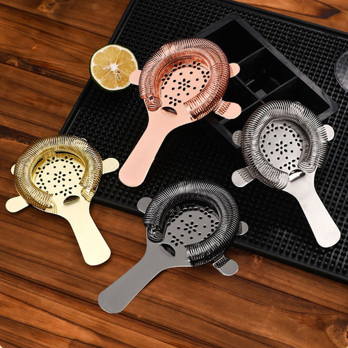 Stainless steel flower ice filter ice separator cocktail shaker coffee milk tea ice blocking bar tool