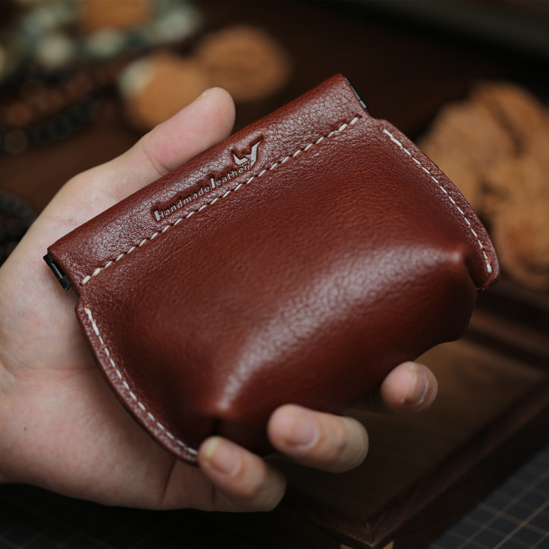 Lanyu Produces Mbox Style Vegetable Tanned Cowhide Toy Bag, New High-End Automatic Shrapnel Closed Jewelry Coin Purse Lanyu Produces Mbox Style Vegetable Tanned Cowhide Toy Bag, New High-End Automatic Shrapnel Closed Jewelry Coin Purse