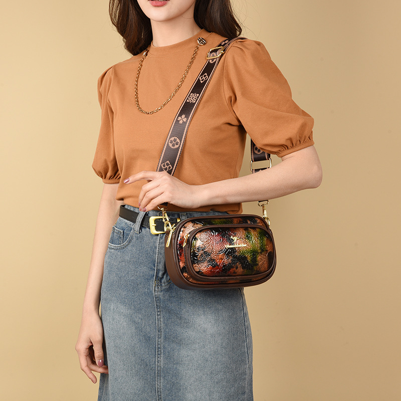 2024 nuevo bolso femenino con cremallera bandolera bandolera exquisito y conveniente, simple, elegante, tendencia, bolso de teléfono móvil de moda versátil