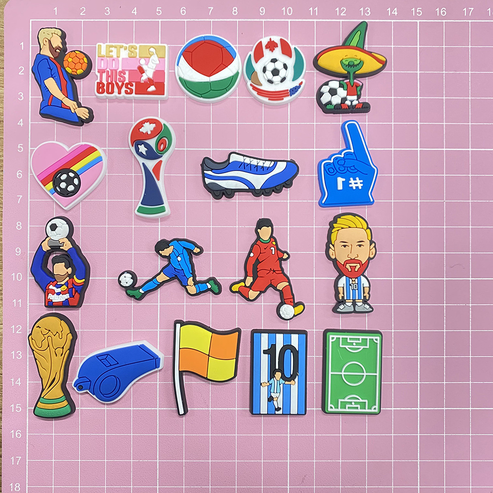 Soccer Shoes Charms High-end Pvc Rubber Accessories For Clogs_voghion.com