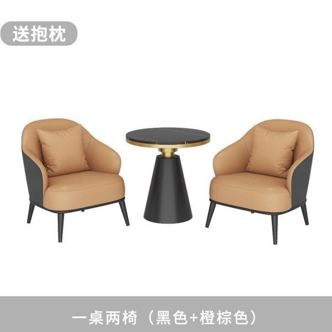 Mesa y silla de recepción Oficina de ventas Balcón de hotel de lujo simple Salón de belleza ocio Sofá para una sola reunión image 8