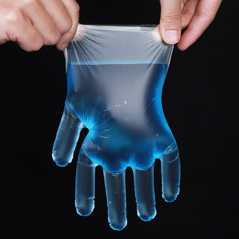 Children's Thick Disposable Gloves, Student Dining Food-Grade PE Material, Plastic Transparent Gloves for Kids Drawing