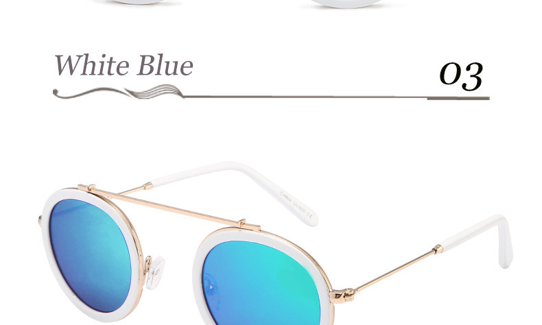 2023 neue Mode runde Rahmen Brille Männer und Frauen Retro koreanische Sonnenbrille Anti-Ultraviolett UV400 – Detail 14