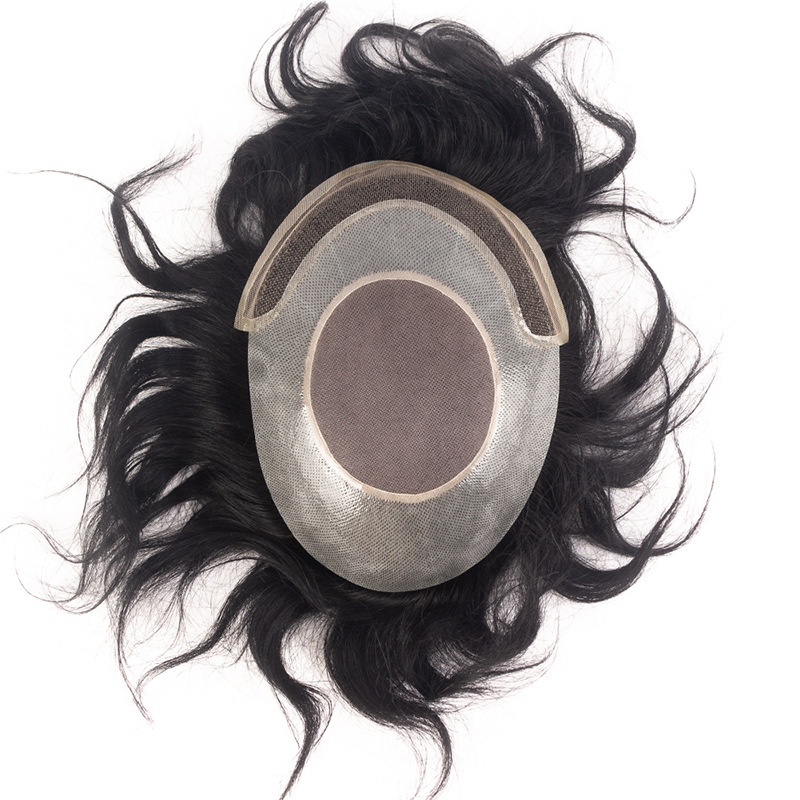 Men's Real Hair Wigs, Export Model, Can Be Permed and Dyed, Natural and Smooth Hair Pieces, Real Hair Wigs, Long Straight Hair