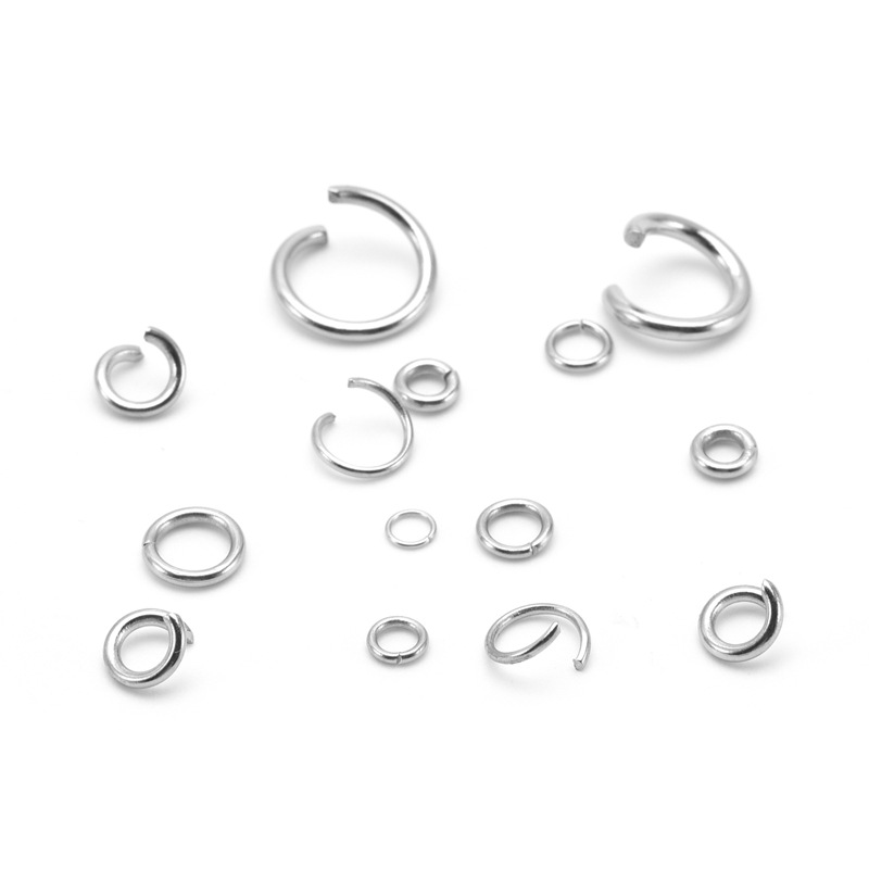 不锈钢开口圈单圈DIY手链项链连接圈圆圈O圈钛钢饰品配件热销跨境