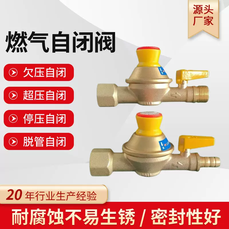 管道天然气专用自闭阀纯铜家用防漏气超压欠压自动断气安全保护阀