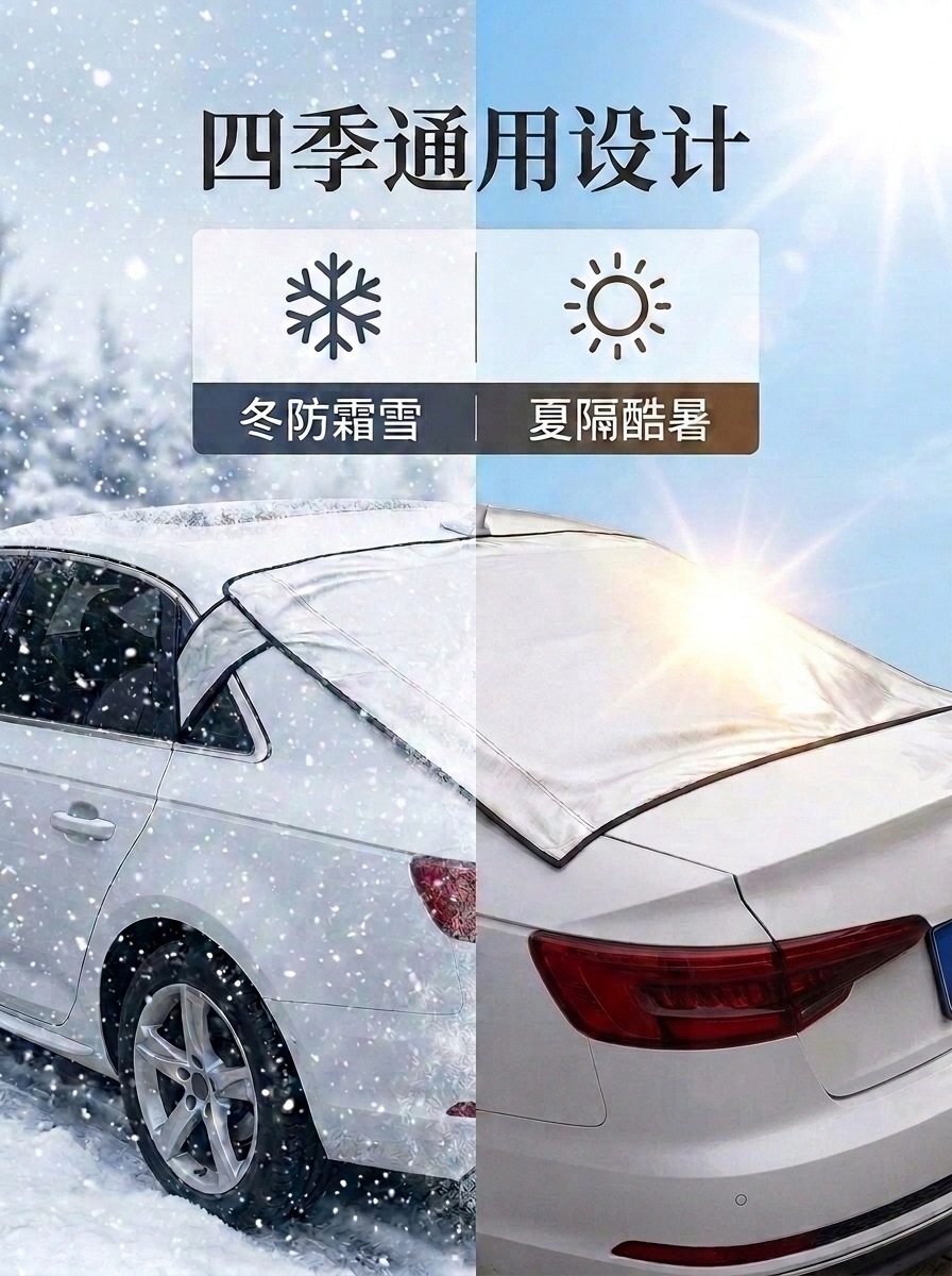 Car rear snow and windscreen cover, sunshade rear window car cover, UV protection, 600D Oxford fabric snow cover