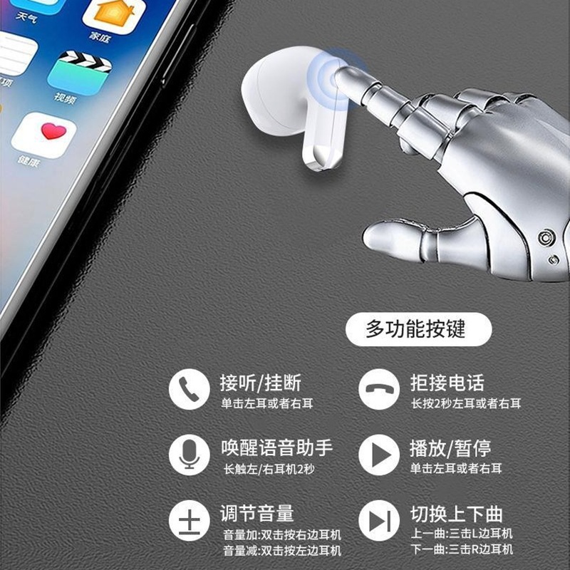 ミニ亜鉛合金 Bluetooth ヘッドセット ワイヤレス ステレオ HiFi 音質、半分コンパクトで便利、高品質|undefined
