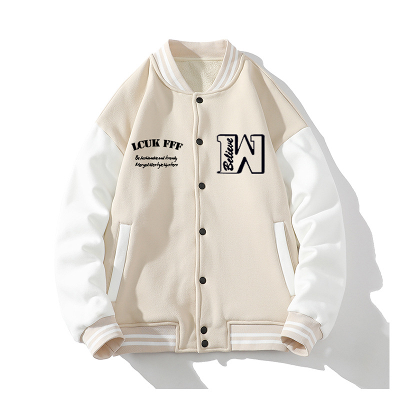 Men's Clothing baseball jacket men's spring and autumn fashion workwear flight jacket high street thick loose casual tops_voghion.com