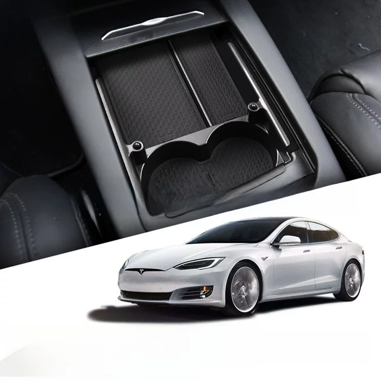 Подходит для модификации центрального блока хранения Tesla Model X, модель S, декоративная вставка поддон, отделение