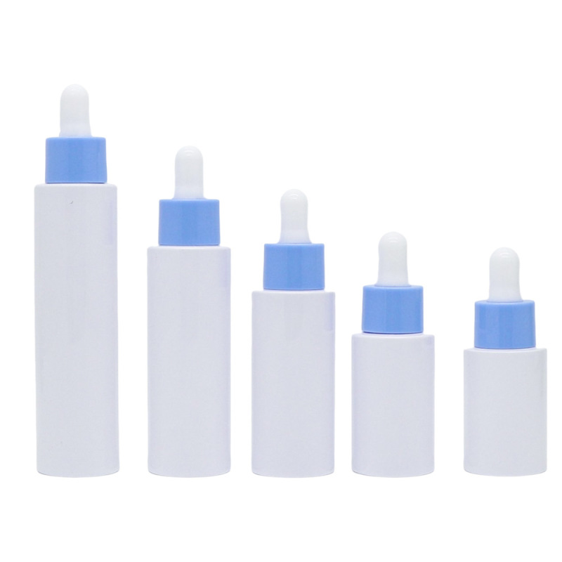 現物供給精華乳液ボトルpetプラスチック白色精油ボトル30/40/60mlスポイト分注ボトル|undefined