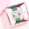 Square fashionable belt, swiss watch, women's watch for leisure, city style, Korean style