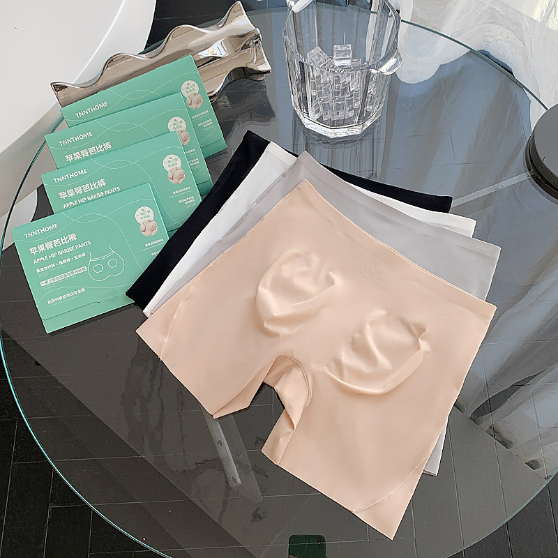 3322#安全褲女冰絲無痕夏天薄款防走光不捲邊短褲內褲三合一蜜桃