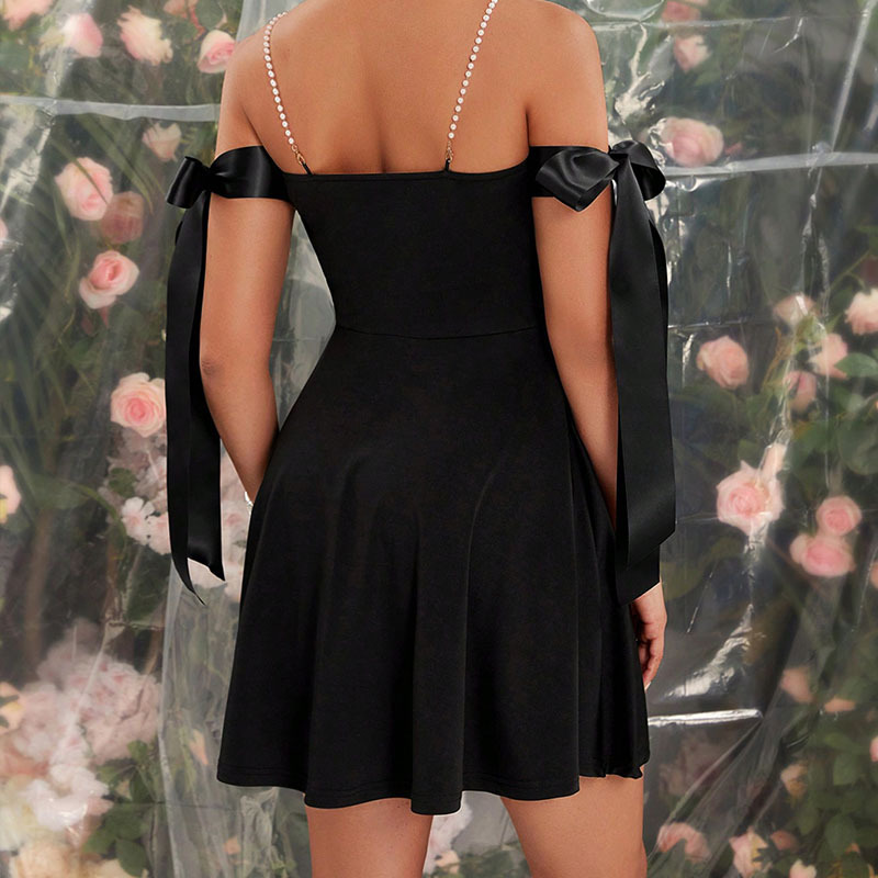 Сексуальный ремень без рукавов с бантиком, платье, европейский стиль
