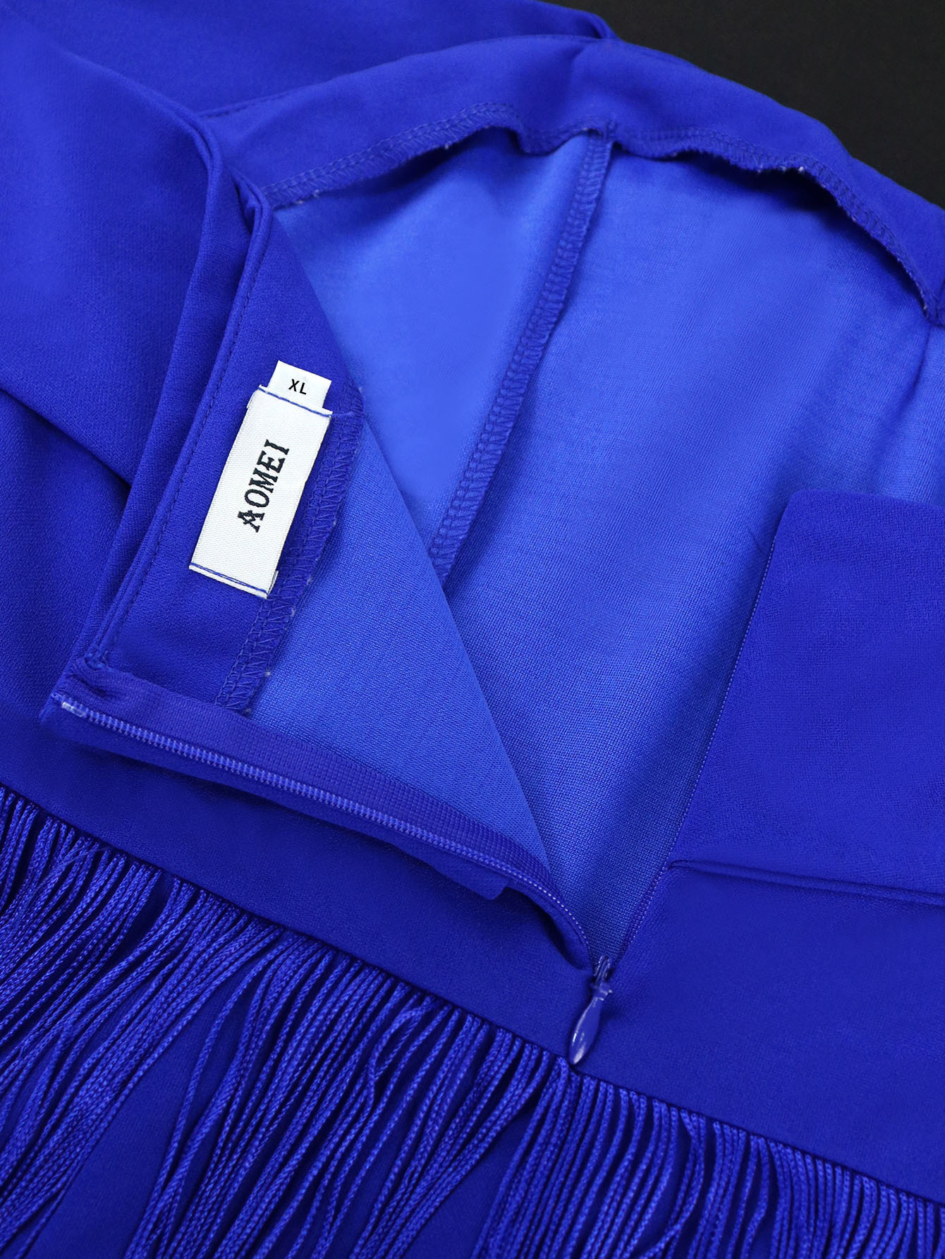 Ženska oblačila seksi cevasto krilo z odprtim hrbtom in resicami, elegantno krilo velike velikosti, obleka_voghion.com