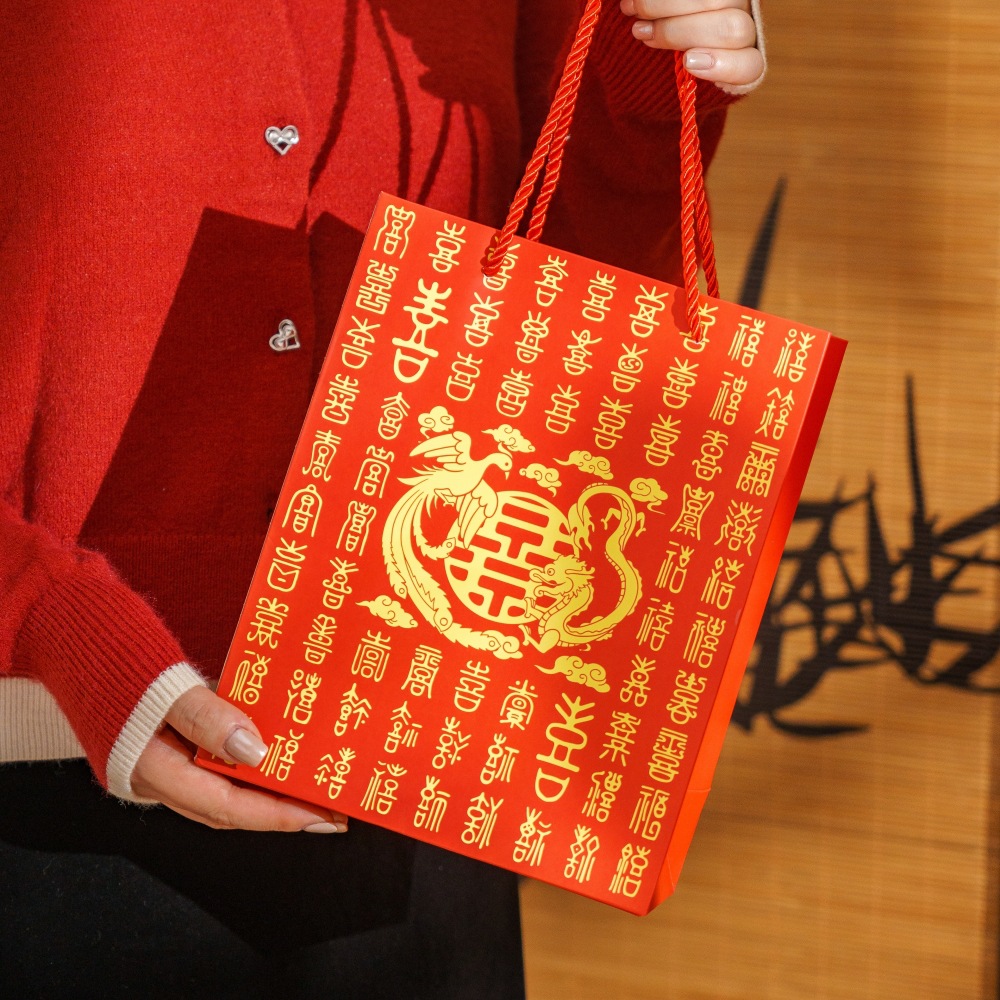 结婚专用回礼袋大容量糖果喜饼袋伴娘伴手礼袋喜袋结婚礼品袋