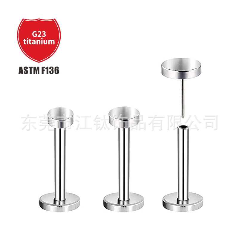 Pointed titanium steel lip stud product view