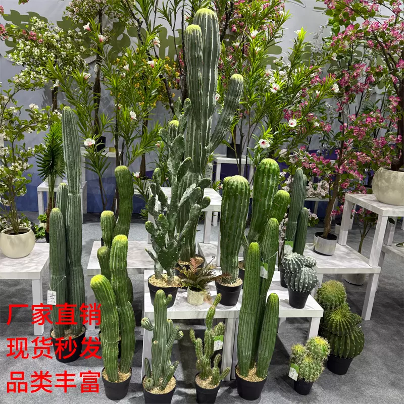 北欧大型仿真仙人掌仙人柱盆栽沙漠仿真绿植落地装饰橱窗造景布置
