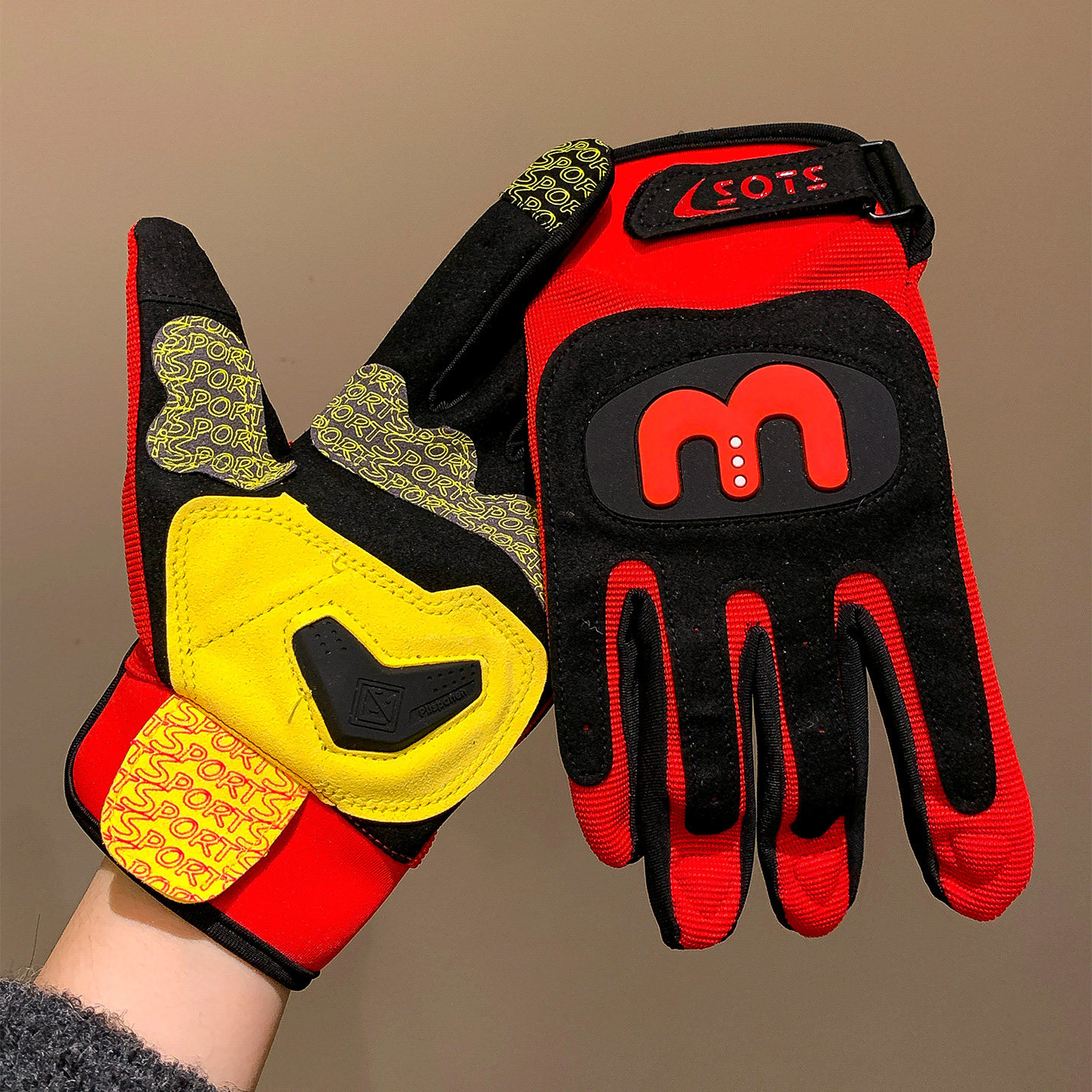 Guantes de ciclismo para hombres y mujeres motocicleta al aire libre motocicleta antideslizante jinete amortiguador macarón guantes de locomotora