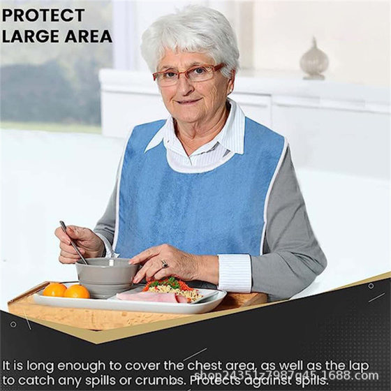 Amazon Cross-border Adult Towel Cloth Bib Thickened Eating Anti-fouling Slip Towel Middle-aged and Elderly Scarf Wipe Towel