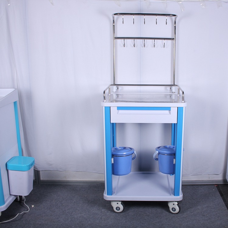 医院用两层感染科护士手推车输液用吊水瓶器械车药品静音轮包邮