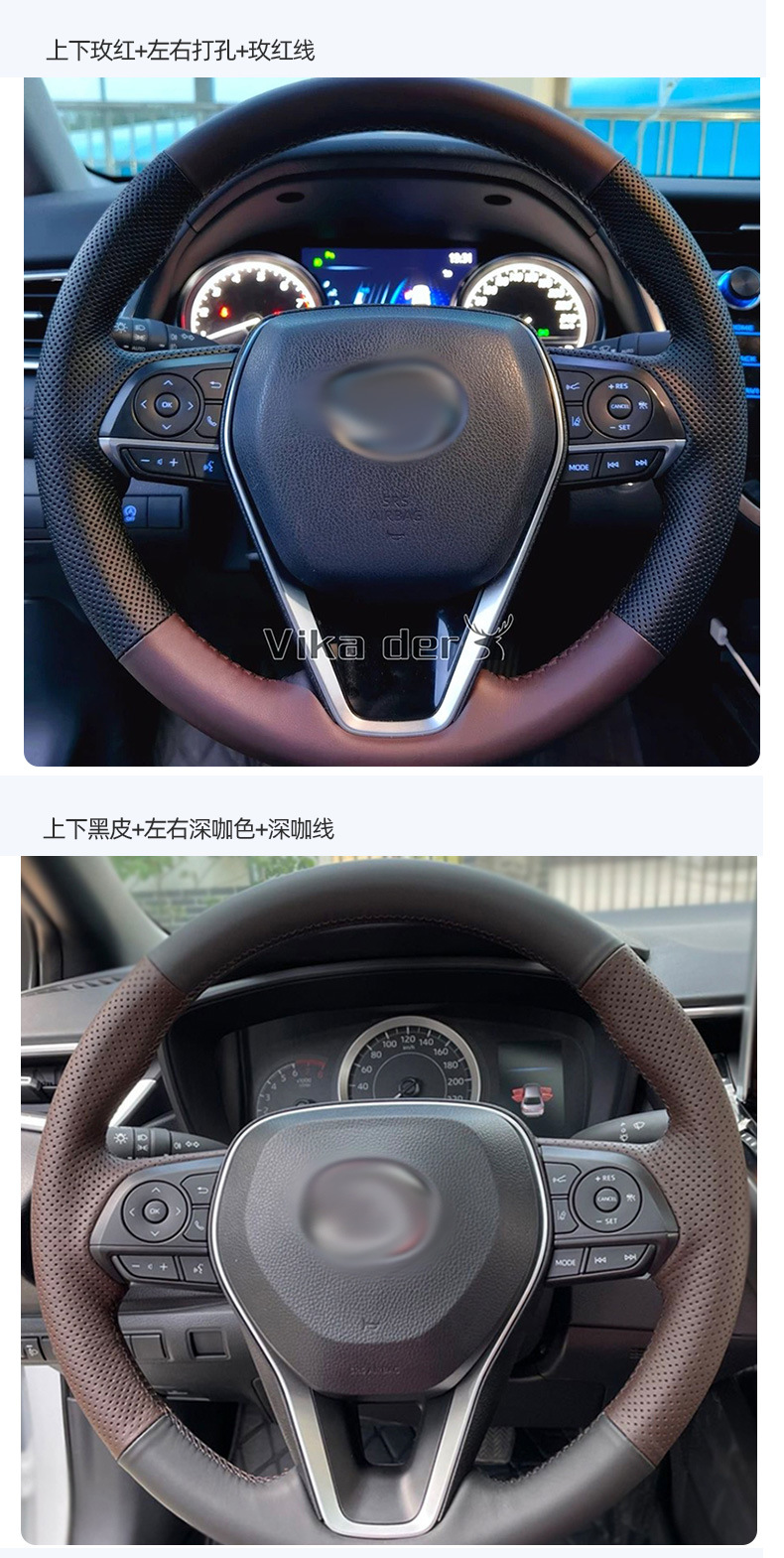 Suitable for Hongqi Steering Wheel Cover Genuine Leather Hand-Stitched 2023 Hongqi H5 2024 Model Special Car Full Surround Cover