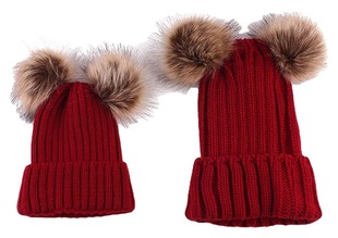 Factory Direct Supply of Custom-Made Warm and Fashionable Family Winter Knitted Hats of Various Sizes and Sizes, Family Style Knitted Hats