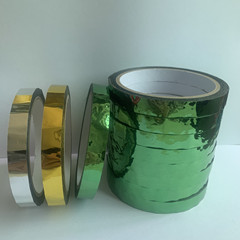 批發金色膠帶 亮綠膠帶 手工diy製作花藝閃光鐳射紙婚慶裝飾膠帶