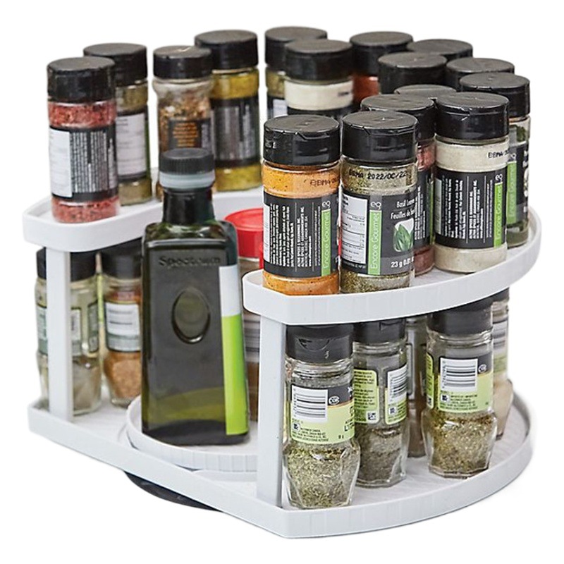 Nueva multi-capa de cocina condimento rack de mesa gabinete giratorio de almacenamiento de cosméticos rack de almacenamiento transfronterizo