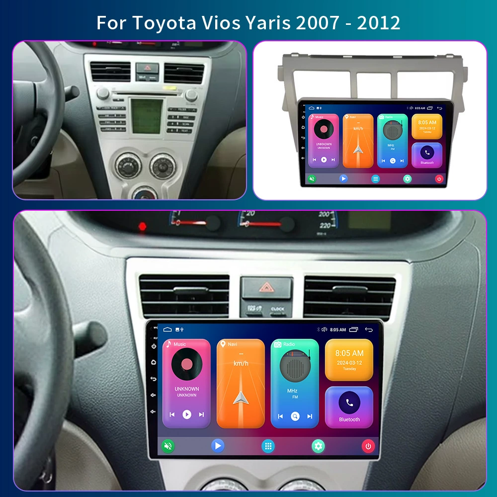 Подходит для моделей Toyota Vios 07-12, Toyota Vios, Carplay