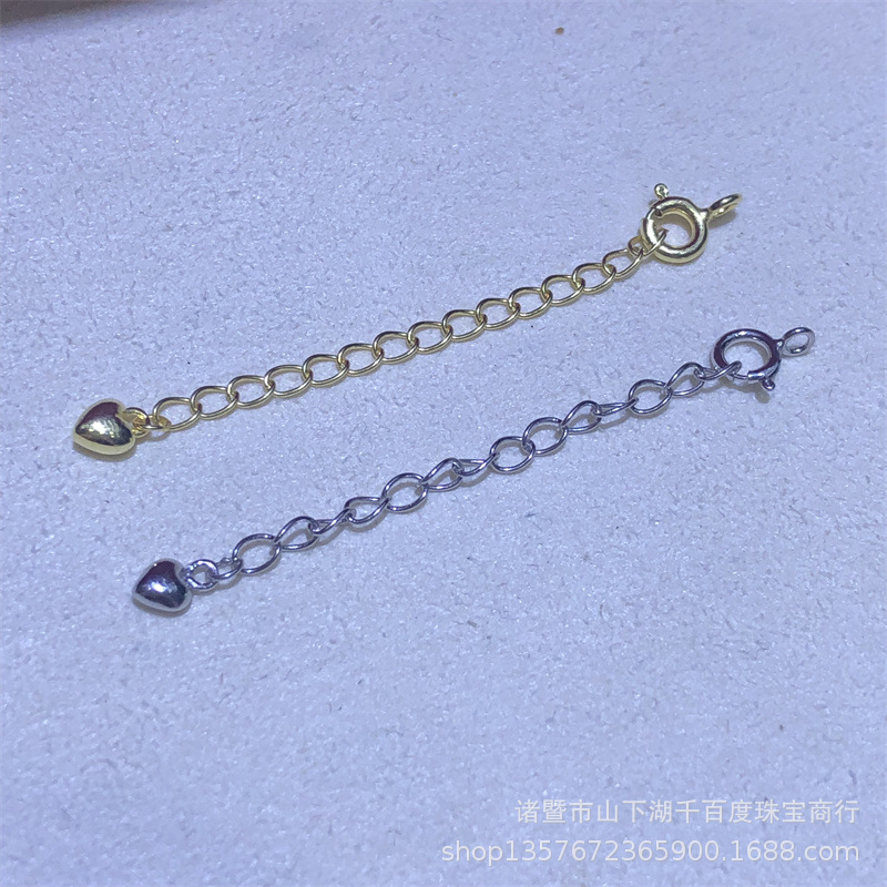 DIY珍珠项链搭扣 通体S925银项链扣 3-8mm珍珠扣子百搭K8