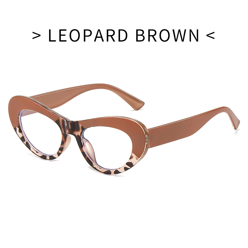 Marco pequeño espejo plano anti-luz azul de forma especial estilo europeo y americano elíptico femenino ultraligero triángulo ojo de gato montura gafas marea 6514