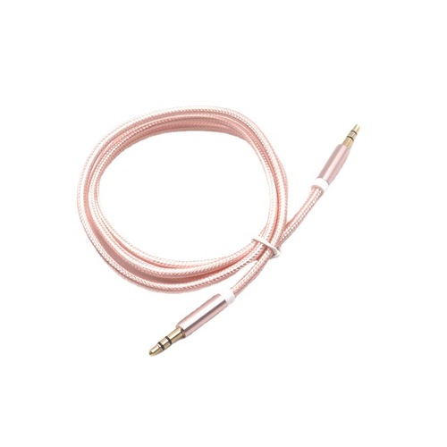 Wholesale aux car audio cable braided 3.5mm male to male mobile phone computer audio speaker car connection cable