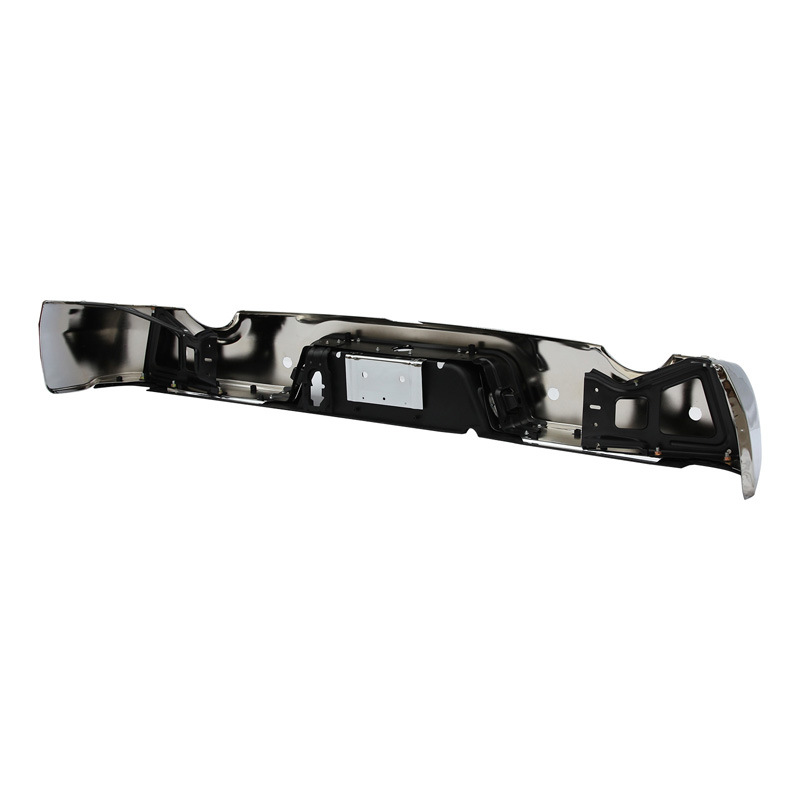 Adecuado para el parachoques trasero de Dodge Ram1500 09-18, versión electrochapada con orificio para radar y orificio para escape.