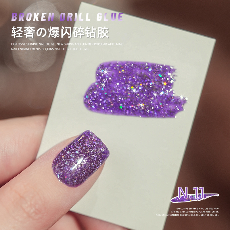 Esmalte de uñas pegamento flash color lentejuelas pegamento Super Flash decoraciones de uñas 2023 nuevo salón de uñas especial fototerapia pegamento
