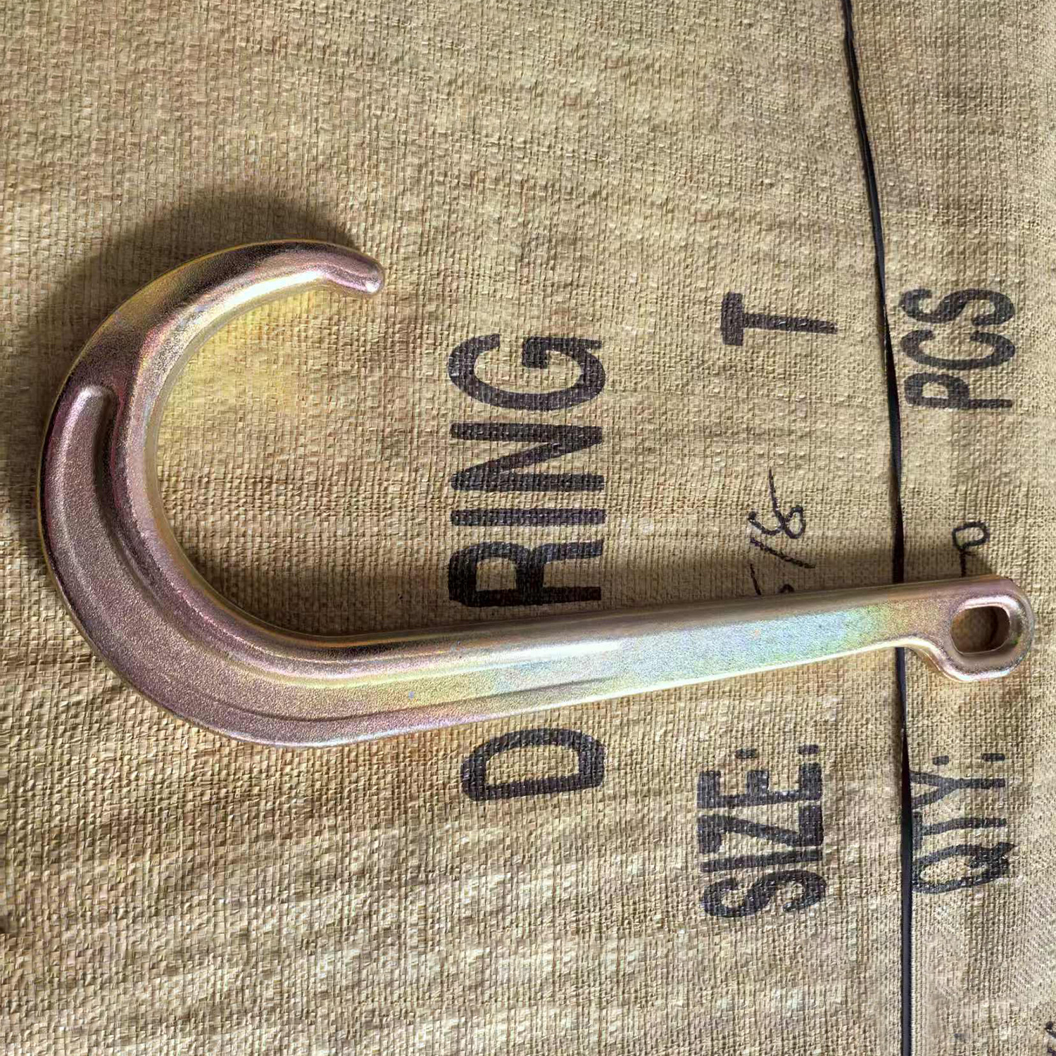 方孔大J羊角大J钩起重吊钩大开口长柄拖车钩拖车吊车牵引钩