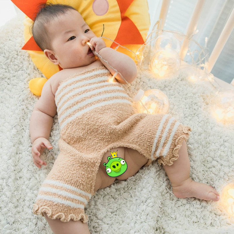 Детские брюки с высокой талией, открытые промежность, толстые дети, теплый живот, детские брюки для живота