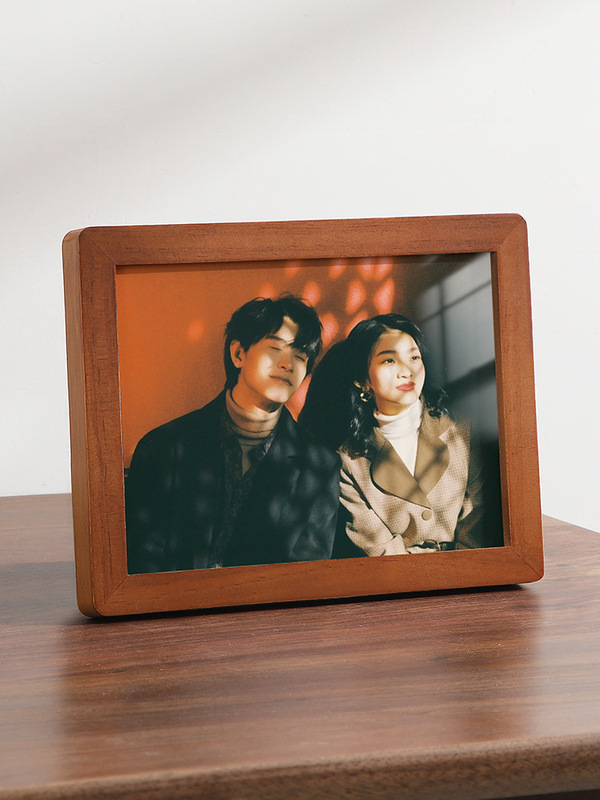 Fillet solid wood photo frame set table to wash photos advanced sense 6 inch 7 inch empty frame wall plus print into photo album