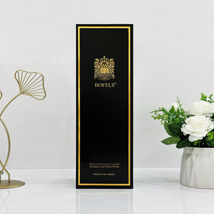Red Wine Packaging Box Single High-End Wine Box Silver Card Hot Stamping Wine Gift Box Printing Logo Gift Box Manufacturer Customization
