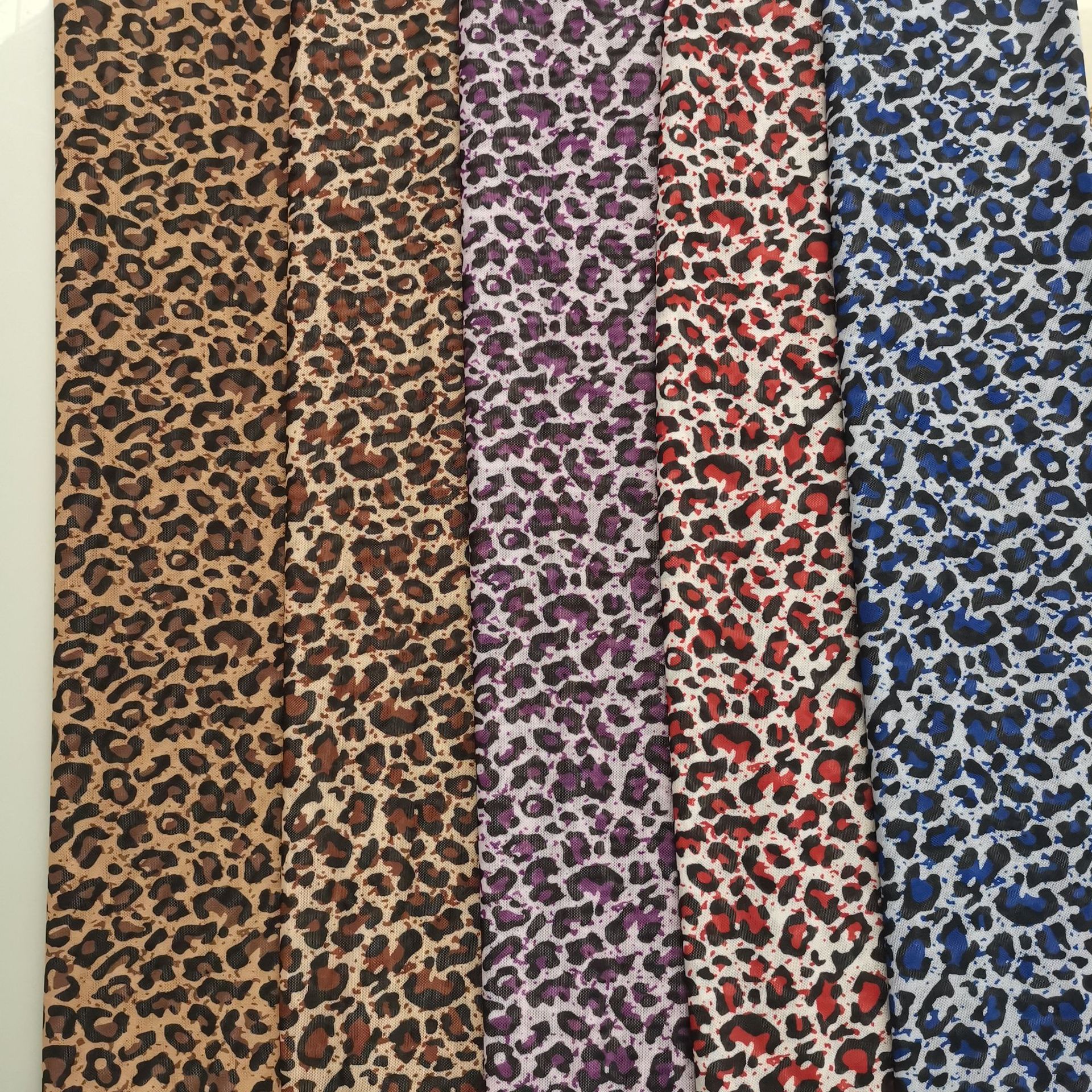 热卖款~四面弹40D涤氨网布豹纹数码印花 柔软亲肤丝滑 内衣等面料