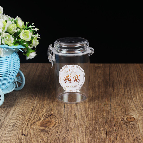 Yan broken packaging bottle American ginseng Panax notoginseng flower black wolfberry dendrobium sealed jar acrylic transparent packaging storage bottle