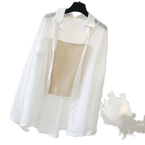 2025 New Summer Sunscreen Shirt Women's Korean Style Lazy Fashion Loose Slimming Matchable Outerwear Women's Fashion
