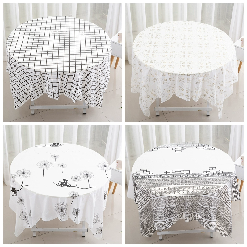 Утолщенная одноразовая скатерть для отеля, водонепроницаемая, противоскользящая, маслостойкая, толстая скатерть для домашнего ресторана, белый клетчатый обеденный стол Shaoyi