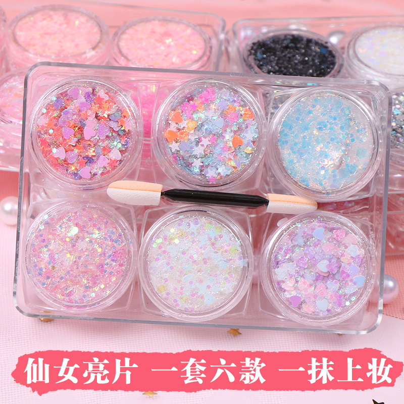Glitter Art Painting Sequin Glitter Fairy Stage Pearlescent Christmas Children's Day Gel Paste Decoration