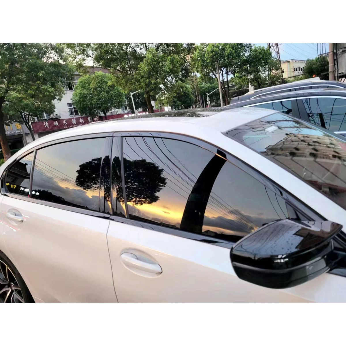 Suitable for -bmw I3/3 Series X1/five Series Special Car Window Door Frame Black Trim Piano Paint Craft Decoration
