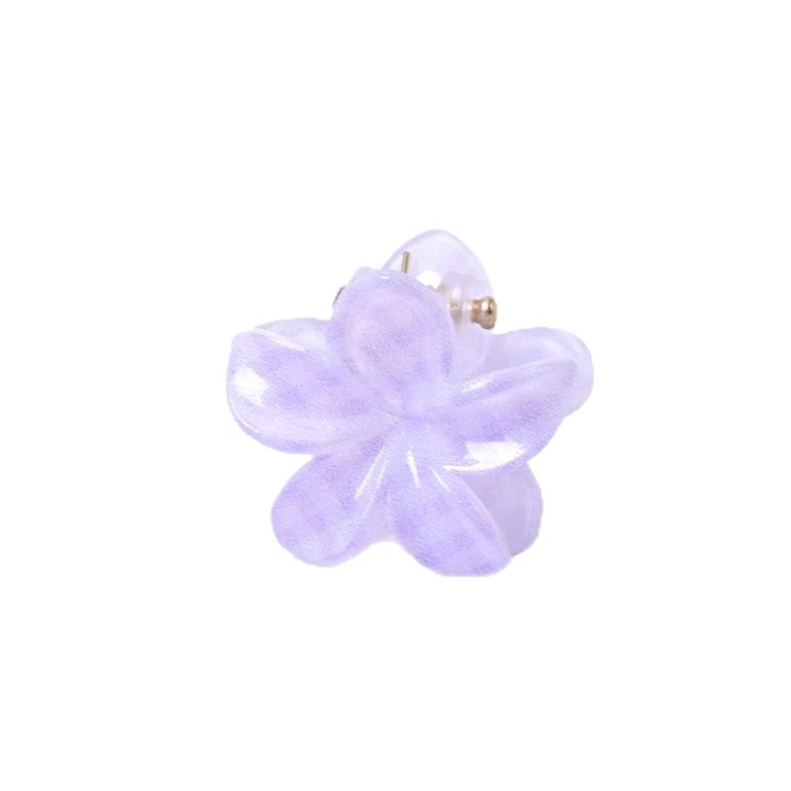 Pinza de agarre de flor de frangipani de color pequeño pinza de pelo para niños de dibujos animados impresa linda pinza de pelo rota pinza de flequillo joyería de pelo de princesa image 5